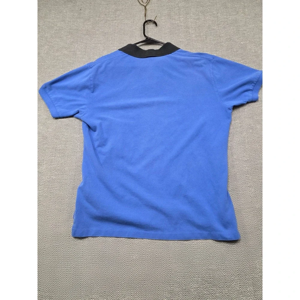 Polo Ralph Lauren Mens Large Blue Black Collar Short Sleeve Pony Logo Polo Shirt